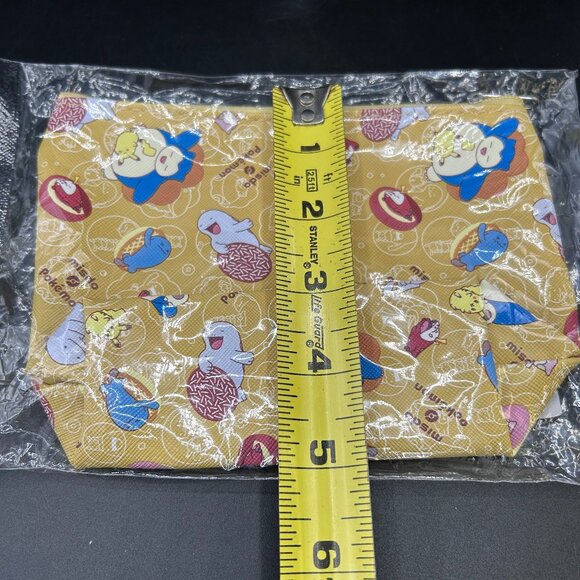 Pokémon x Mister Donut Collab Zipper Wallet Coin Purse Snorlax Pikachu New - Picture 6 of 8